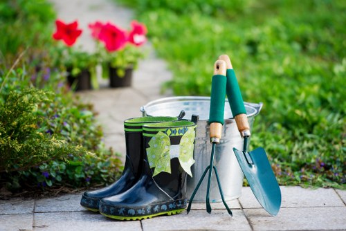 Finished garden landscaping example for a Norwood customer