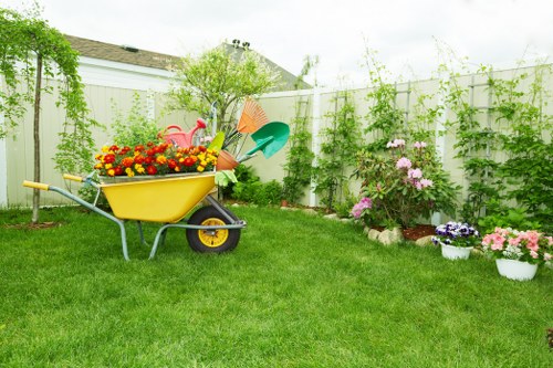 Finished artificial grass surface ready for family or business use